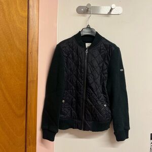 Zara Blue Quilted Kids bomber Jacket